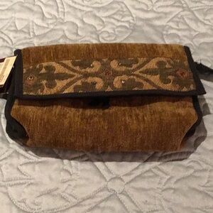 Vintage Style Brown and Black Clutch